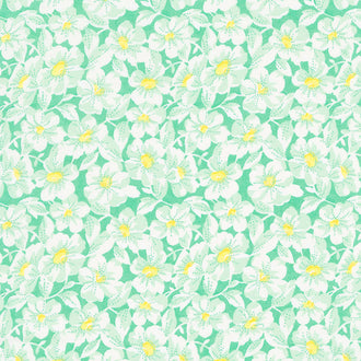Nana Mae IV - Large Daisy Green Yardage