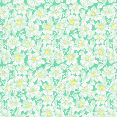 Nana Mae IV - Large Daisy Green Yardage