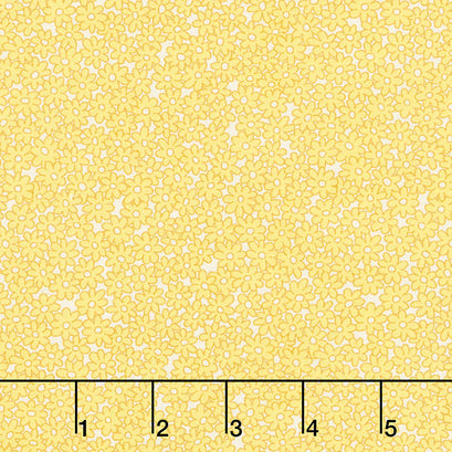 Nana Mae IV - Packed Monotone Daisy Yellow Yardage