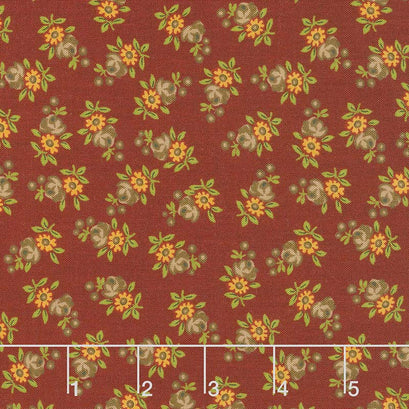 Nancy's Needle 1850-1880 - Prairie Flowers Berry Red Yardage