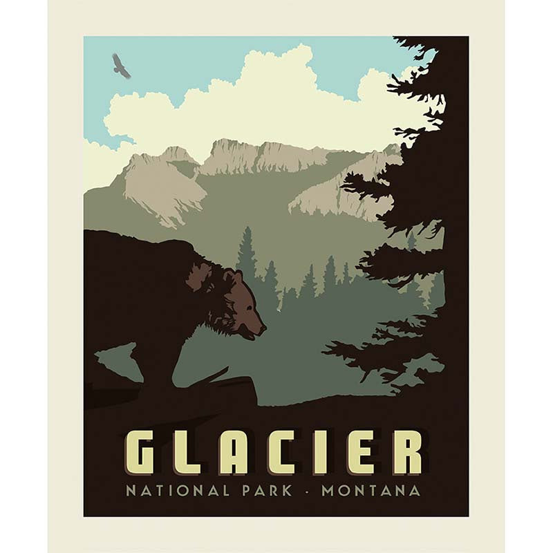 National Parks - Glacier Poster Panel