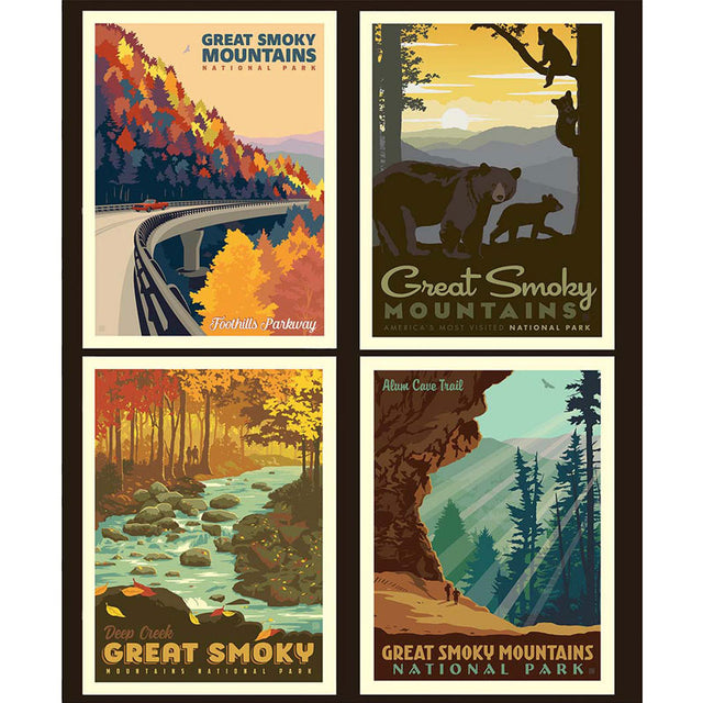National Parks - Great Smoky Mountains Pillow Panel Primary Image