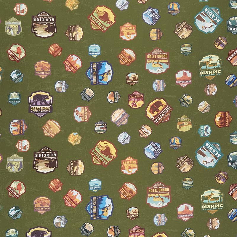National Parks - Patches Green Yardage