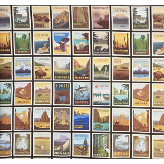 National Parks - Posters Black Yardage