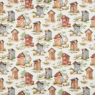 Nature's Calling - Outhouses Beige Yardage