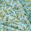 Nature's Notebook Knits - Aqua Leaves Yardage