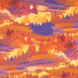 Nature's Pace - Landscape Sunset Digitally Printed Yardage