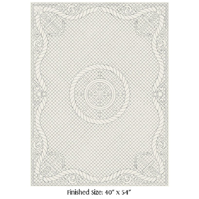 Nautical Wallhanging Wholecloth Natural Panel