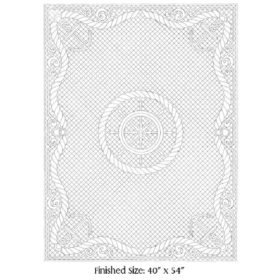 Nautical Wallhanging Wholecloth White Panel