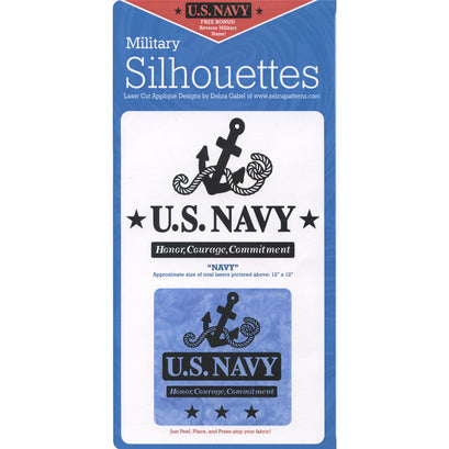 Navy Laser Silhouette Precut Fused Appliqué Pack
