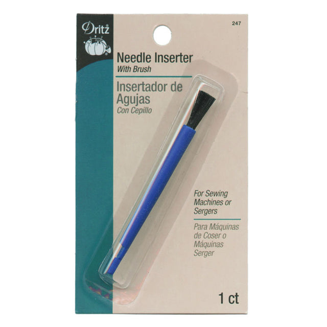 Needle Inserter With Lint Brush