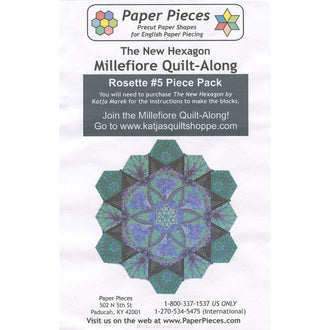 New Hexagon Millefiore Quilt-Along Rosette #5 English Paper Piecing Pack