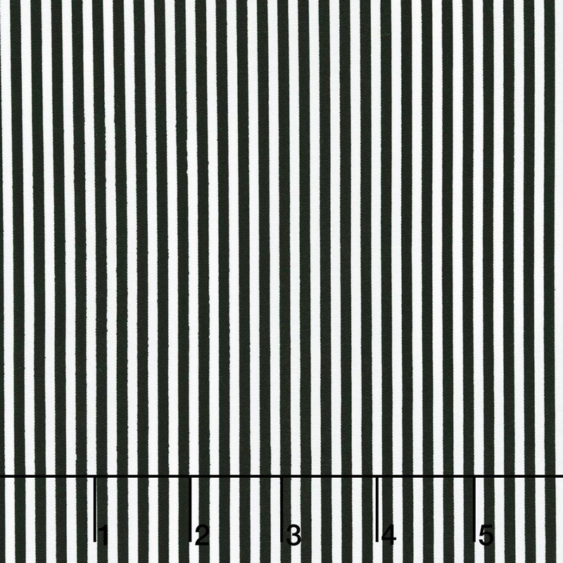 New Stripes - 1/8" Stripe Black Yardage
