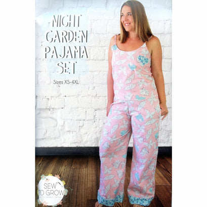 Night Garden Pajama Set Pattern