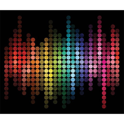 Night Life - Bold Beautiful Basics Rainbow Dot Digitally Printed Panel