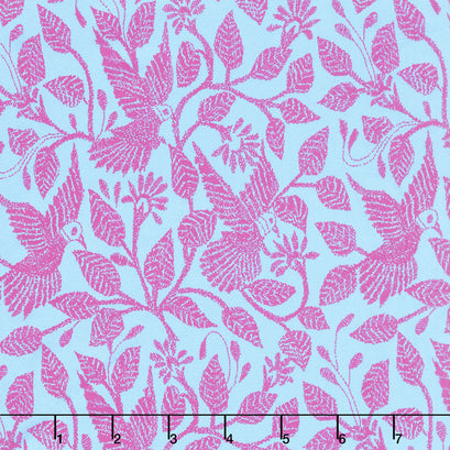Night Music - Stitched in Flight Berry 108" Wide Backing
