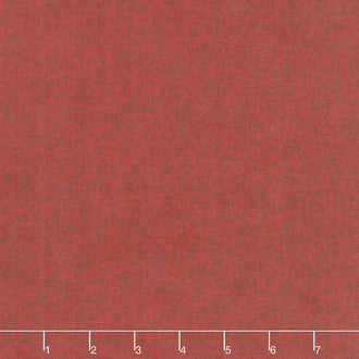 Nordic Noel - Nordic Noel Scroll Dark Red Yardage