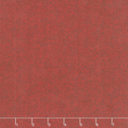Nordic Noel - Nordic Noel Scroll Dark Red Yardage