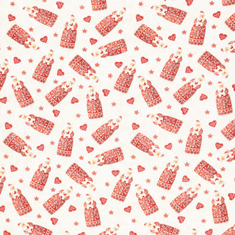 Nordic Noel - Santa Toss Cream Yardage