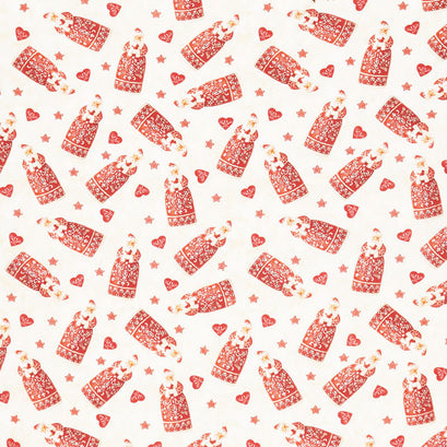 Nordic Noel - Santa Toss Cream Yardage