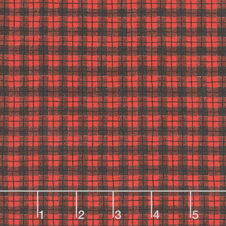 Nose to Nose - Plaid Red Yardage