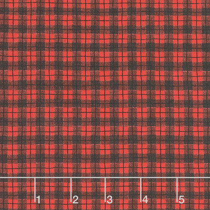 Nose to Nose - Plaid Red Yardage