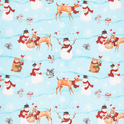 Nose to Nose - Scenic Allover Blue Yardage