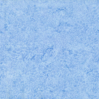 Nouveau Soul Batiks - Swirl Outline Floral Chambray Yardage