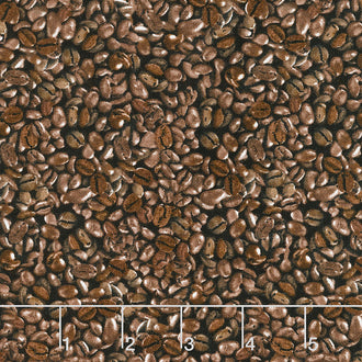Novelty - Coffee Beans Brown Yardage