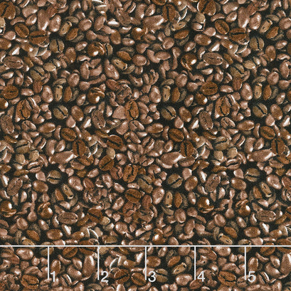 Novelty - Coffee Beans Brown Yardage