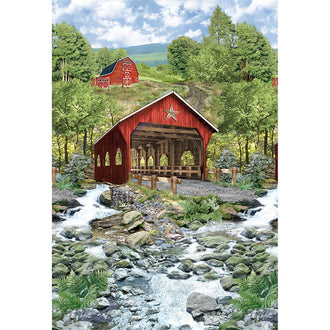 Novelty - Covered Bridge Red Panel