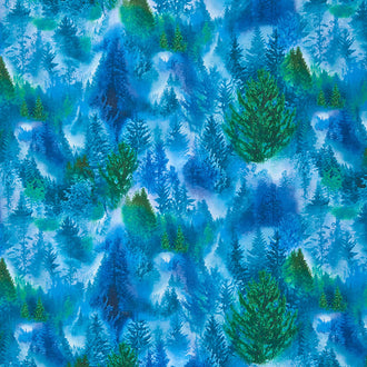 Novelty - Evergreen Trees Multi Yardage