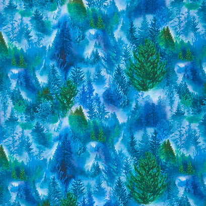 Novelty - Evergreen Trees Multi Yardage