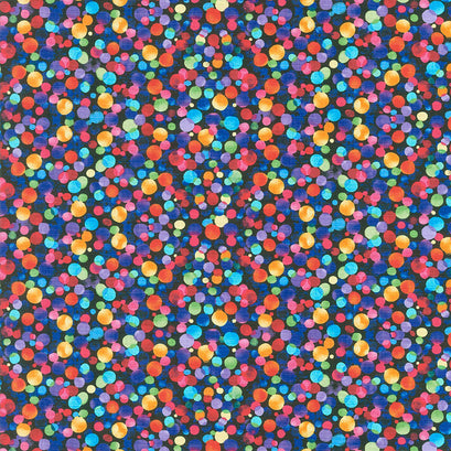 Novelty - Floating Rainbow Dots Multi Yardage