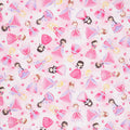 Novelty - Glitter Pink Princesses Pink Yardage Primary Image