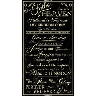 Novelty - Lord's Prayer Black Panel