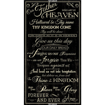 Novelty - Lord's Prayer Black Panel
