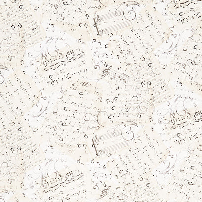 Novelty - Music Sheets Natural Yardage