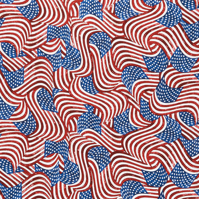 Novelty - Packed Flags USA Yardage