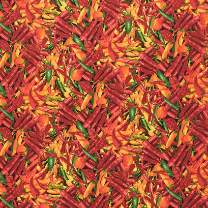 Novelty - Packed Hot Peppers Multi Yardage