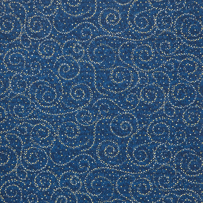 Novelty - Swirly Stars Night Yardage