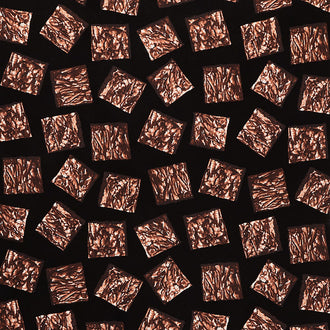 Novelty - Tossed Realistic Brownies Black Yardage