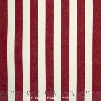 Novelty - USA Flag Stripe Red Yardage
