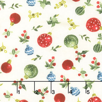 O Christmas Tree - Ornaments Light Cream Yardage