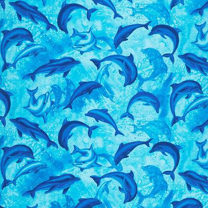 Ocean Magic - Magical Ocean Dolphin Multi Yardage