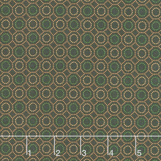 October Morning - Dotted Hexies Brown Yardage