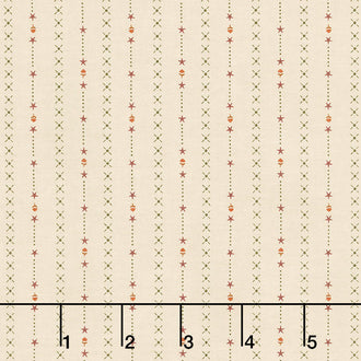 October Morning - Harvest Stripe Cream Yardage