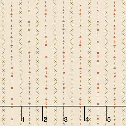 October Morning - Harvest Stripe Cream Yardage