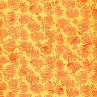October Twist Batiks - Pumpkin Cheddar Yardage