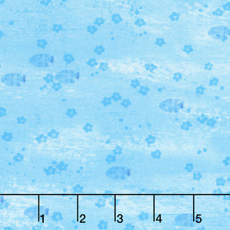 Octopus Garden - Fish Water Digitally Printed Yardage